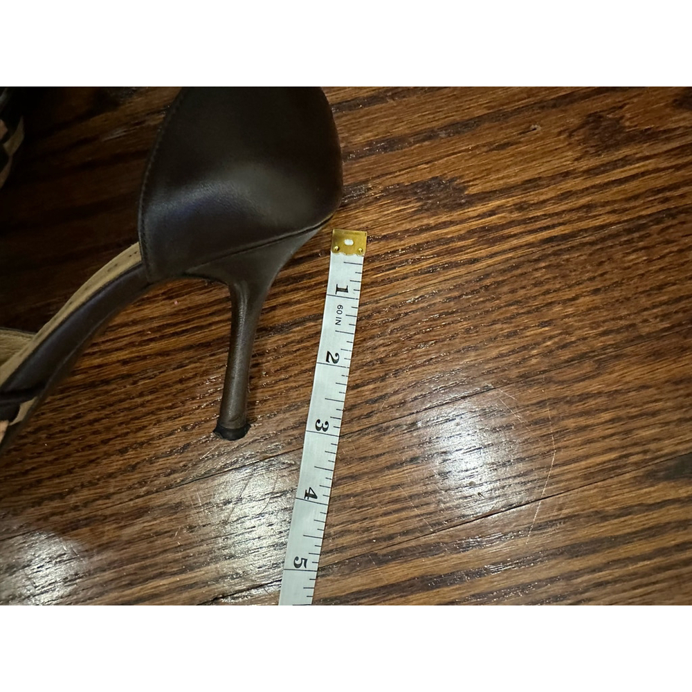Women's Richard Tyler Heels Size 36.5 Brown and Peach - Picture 9 of 9